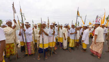 Men with Spears at the Beach