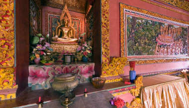 Golden Buddha in Praying Room