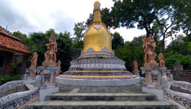 Bell Shaped Stupa in the Garden